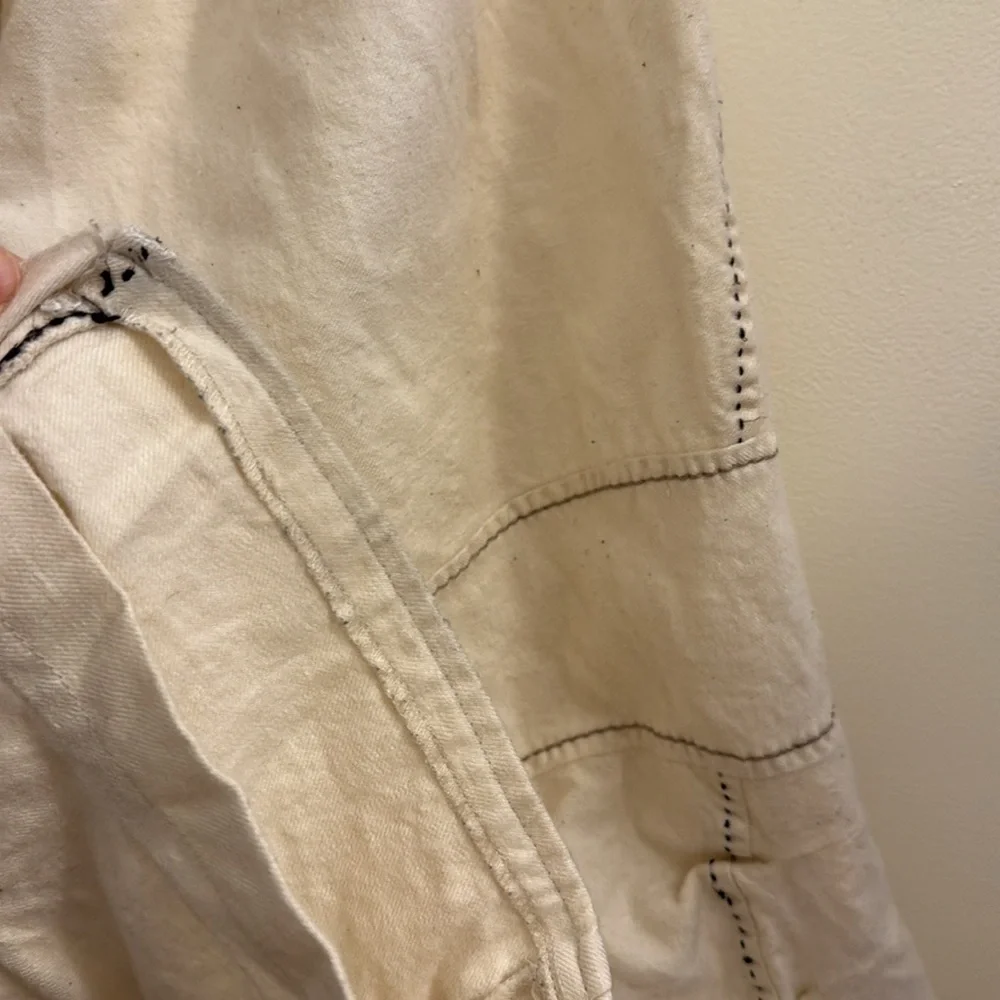 Marithe Francois Girbaud: Cream Wide-Leg Pants - Picture 10 of 16